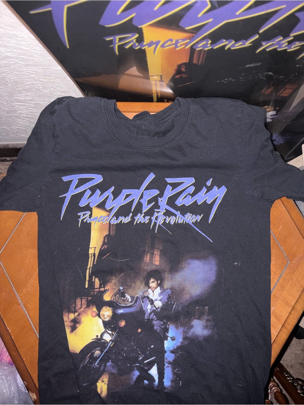 Purple Rain Graphic Short Sleeve Tee - Black